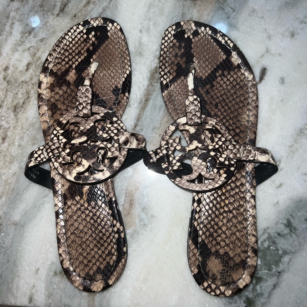 Tory Burch Miller Snakeskin Sandals